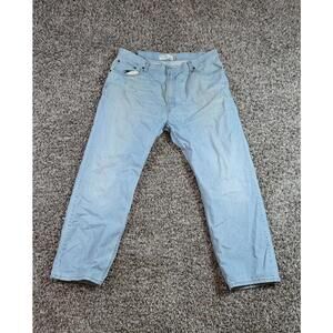 Levis 559 Jeans Mens 40x32 Relaxed Straight Stretch Mid Rise Light Wash Denim
